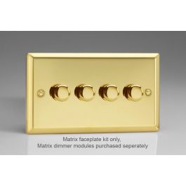 WVD4 Varilight Matrix 4 Gang Double Plate Unpopulated Dimmer Kit