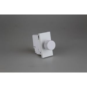 DIP400W Varilight DataGrid+ V-Plus 2-Way Push-On/Off Rotary Dimmer 40-400W Module in White. Use with Varilight DataGrid Plates