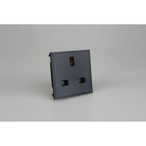 DSUKB Varilight DataGrid+ 13A UK Socket Unswitched Module in Black. Use with Varilight DataGrid Plates