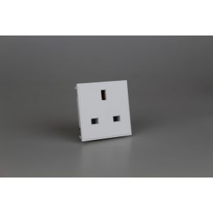 DSUKW Varilight DataGrid+ 13A UK Socket Unswitched Module in White. Use with Varilight DataGrid Plates