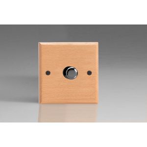 HBE3-BN-S2W Varilight V-Dim Series 1 Gang 60-400 Watt Dimmer Kilnwood Classic Wood Scandic Beech With Iridium Black Knob