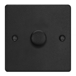 HDE0.MB [WDE1.MB + MH0] Varilight non-dimming 'Dummy' Series switch 1 Gang 0-1000 Watt Essential Matt Black Finish