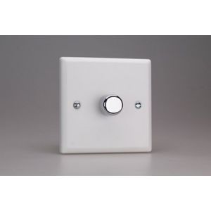 HY1.CW Varilight V-Dim Series 1 Gang, 1 Way Only, 60-400 Watt Dimmer Urban Powder Coated Chalk White Finish