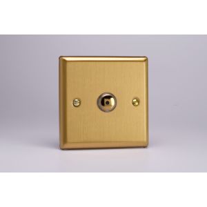 IJBI101 Varilight V-Pro IR Series 1 Gang 0-100 Watts Master Trailing Edge LED Dimmer Classic Brushed Brass Effect