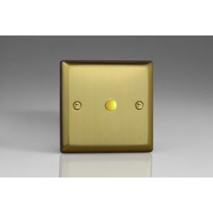 IJBS001 Varilight V-Pro IR Series 1 Gang Slave Unit for use with V-Pro IR Master Dimmers Classic Brushed Brass Effect