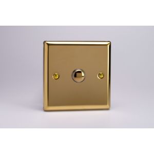 IJVS001 Varilight V-Pro IR Series 1 Gang Slave Unit for use with V-Pro IR Master Dimmers Classic Victorian Polished Brass Coated