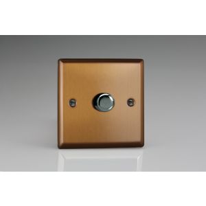 IYP1001.BZ [WY1.BZ + MIP1000] Varilight V-Plus Series 1 Gang 200-1000 Watt/VA Dimmer Urban Brushed Bronze Effect