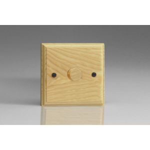 JAP1-S2W Varilight V-Pro Series 1 Gang 0-120W Trailing Edge LED Dimmer Kilnwood Classic Wood Ash With Wood Knob