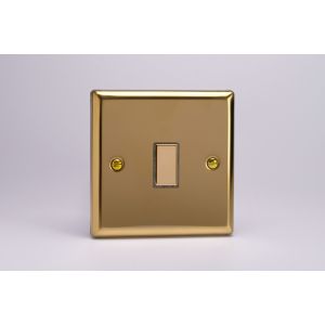 JVES001 Varilight V-Pro Multi Point Tactile Touch Supplementary Controller (MP Supplementary Controller) Series 1 Gang Unit for use with V-Pro Multi Point Remote Master Dimmers Classic Victorian Polished Brass Coated