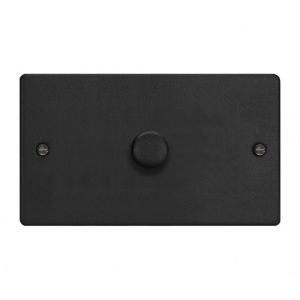 KDEDP601.MB [WDED1.MB + MKP600] Varilight V-Com Series 1 Gang 40-600 Watt Leading Edge LED Dimmer Essential Matt Black Finish