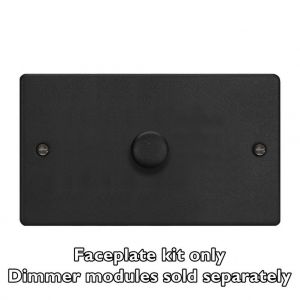 WDED1.MB Varilight Matrix 1-Gang Double Plate Unpopulated Dimmer Kit. Essential Matt Black Finish