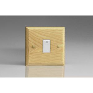 XA20NW-S2W 1 Gang 20 Amp Double Pole Switch with Neon Kilnwood Classic Wood Ash with White Switch