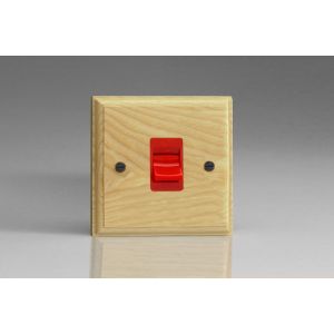 XA45S-S2W 45 Amp Double Pole Cooker Switch Kilnwood Classic Wood Ash