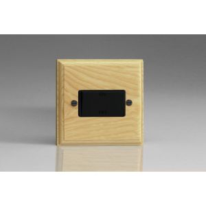 XAFIB-S2W Fan Isolating 10 Amp Triple Pole Switch Kilnwood Classic Wood Ash with Black Switch