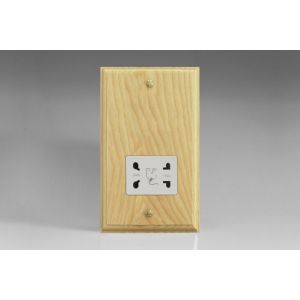 XASSW-S2W White Dual Voltage 240V/115V IP41 Shaver Socket Classic Kilnwood Classic Wood Ash 