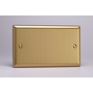 XBDB Varilight Double Blank Plate Classic Brushed Brass Effect