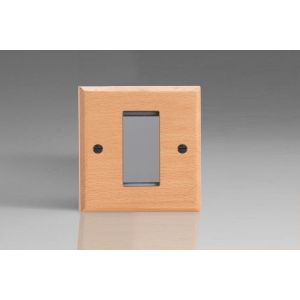 XBEG1-S2W  1 Gang Data Grid Face Plate For 1 Data Module Width (25mm) Kilnwood Classic Wood Scandic Beech