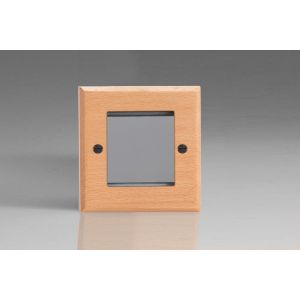 XBEG2-S2W  2 Gang Data Grid Face Plate For 2 Data Module Width (50mm) Kilnwood Classic Wood Scandic Beech