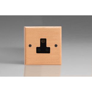 XBERP5AB-S2W 1 Gang 5 Amp Round Pin Socket 0-1150 Watts Kilnwood Classic Wood Scandic Beech 