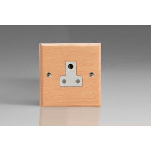 XBERP5AW-S2W 1 Gang 5 Amp Round Pin Socket 0-1150 Watts Kilnwood Classic Wood Scandic Beech 