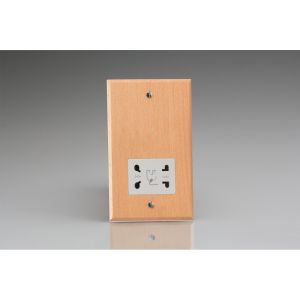 XBESSW-S2W White Dual Voltage 240V/115V IP41 Shaver Socket Classic Kilnwood Classic Wood Scandic Beech 