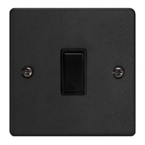 XDE1B.MB Varilight 1 Gang 10 Amp Switch Essential Matt Black Finish With Black Switch