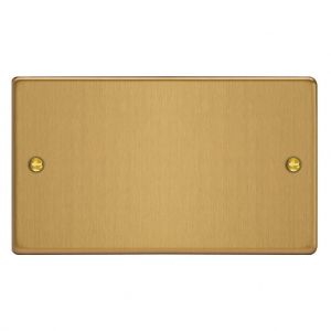 XDEDB.BB Varilight Double Blank Plate Essential Brushed Brass Finish