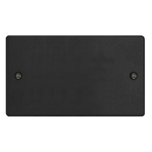 XDEDB.MB Varilight Double Blank Plate Essential Matt Black Finish