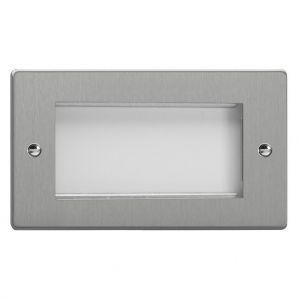 XDEG4.BS Varilight 4 Gang Data Grid Face Plate For 3 or 4 Data Module Widths Essential Brushed Steel Finish