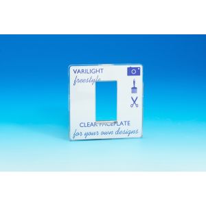 XIFG1C Varilight 1 Gang Data Grid Face Plate For 1 Data Module Width Screwless Freestyle