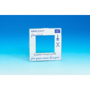 XIFG2C Varilight 2 Gang Data Grid Face Plate For 2 Data Module Widths Screwless Freestyle