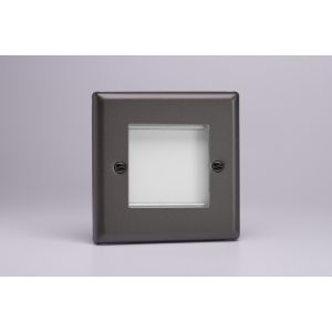 XPG2 Varilight 2 Gang Data Grid Face Plate For 2 Data Module Widths Classic Graphite 21 Effect Finish