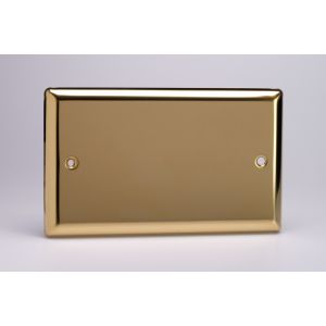 XVDB Varilight Double Blank Plate Classic Victorian Polished Brass Coated