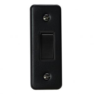 XYA1B.MB Varilight 1 Gang, 1 or 2 Way 10 Amp Architrave Switch, Matt Black Effect