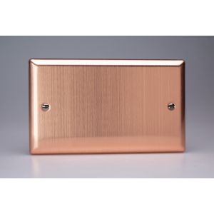 XYDB.BC Varilight Double Blank Plate Urban Brushed Copper Effect Finish