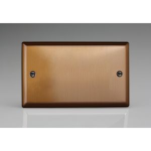 XYDB.BZ Varilight Double Blank Plate Urban Brushed Bronze Effect Finish