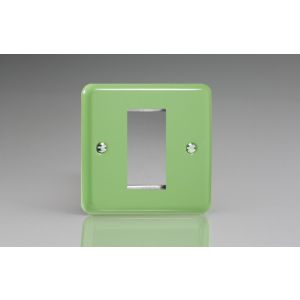 XYG1.BG Varilight 1 Gang Data Grid Face Plate For 1 Data Module Width Lily Beryl Green