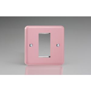 XYG1.RP Varilight 1 Gang Data Grid Face Plate For 1 Data Module Width Lily Rose Pink