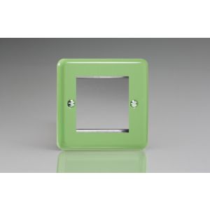 XYG2.BG Varilight 2 Gang Data Grid Face Plate For 2 Data Module Widths Lily Beryl Green