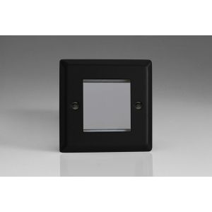 XYG2.MB Varilight 2 Gang Data Grid Face Plate For 2 Data Module Widths Urban/Vogue Matt Black Effect Finish