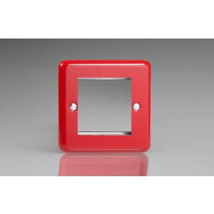 XYG2.PR Varilight 2 Gang Data Grid Face Plate For 2 Data Module Widths Lily Pillar Box Red