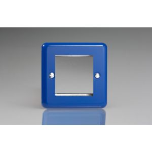 XYG2.RB Varilight 2 Gang Data Grid Face Plate For 2 Data Module Widths Lily Reflex Blue