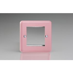 XYG2.RP Varilight 2 Gang Data Grid Face Plate For 2 Data Module Widths Lily Rose Pink