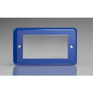 XYG4.RB Varilight 4 Gang Data Grid Face Plate For 3 or 4 Data Module Widths Lily Reflex Blue