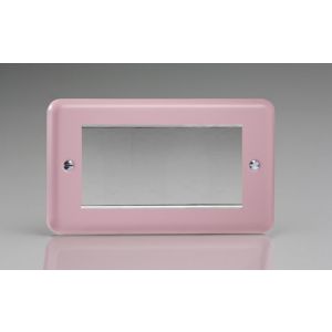 XYG4.RP Varilight 4 Gang Data Grid Face Plate For 3 or 4 Data Module Widths Lily Rose Pink