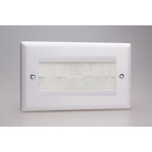 XYGBRDW.CW Varilight 4 Gang White Data Brush Outlet Urban Powder Coated Chalk White Finish