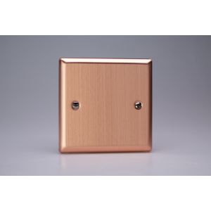 XYSB.BC Varilight Single Blank Plate Urban Brushed Copper Effect Finish