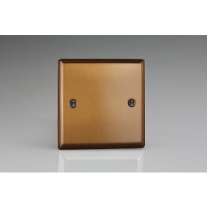 XYSB.BZ Varilight Single Blank Plate Urban Brushed Bronze Effect Finish