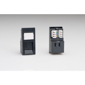 DRJ11B Varilight RJ11 module in Black. Use with Varilight DataGrid Plates