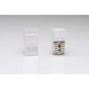 DRJ456W Varilight For Cat6 network applications in White. Use with Varilight DataGrid Plates